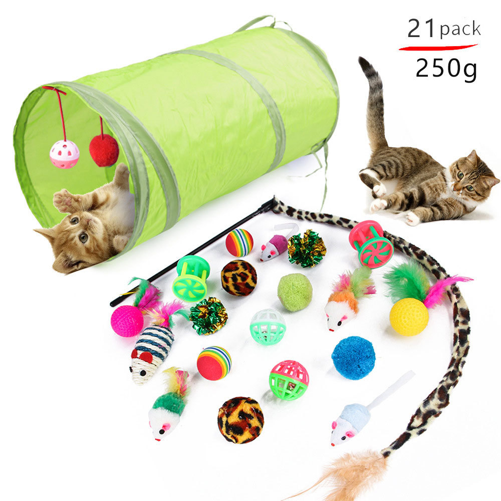 funny 21 pcs cat toy
