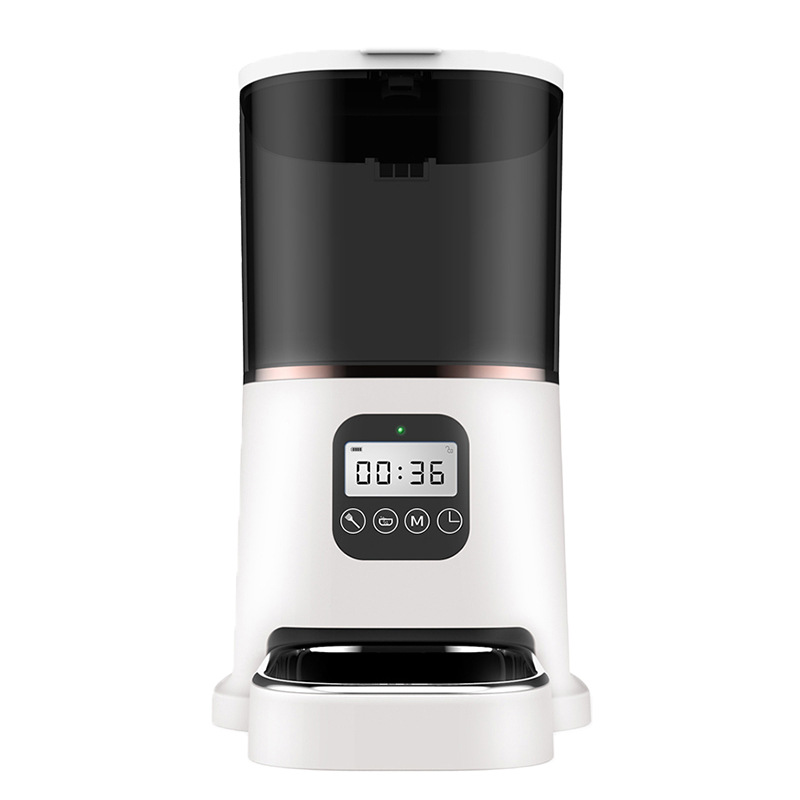 6L Auotomatic Pet Food Feeder White Button Version