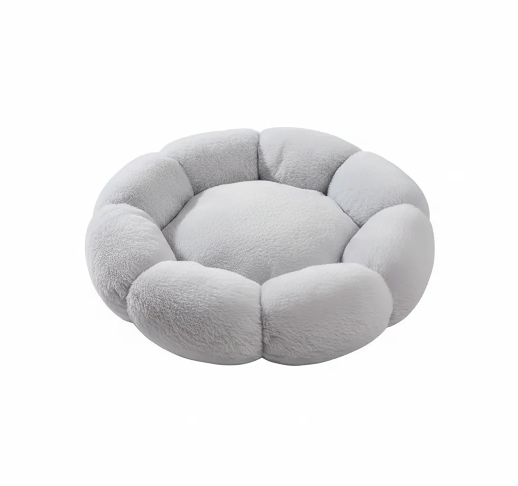 Cloud Bloom Plush Pet Bed 40cm