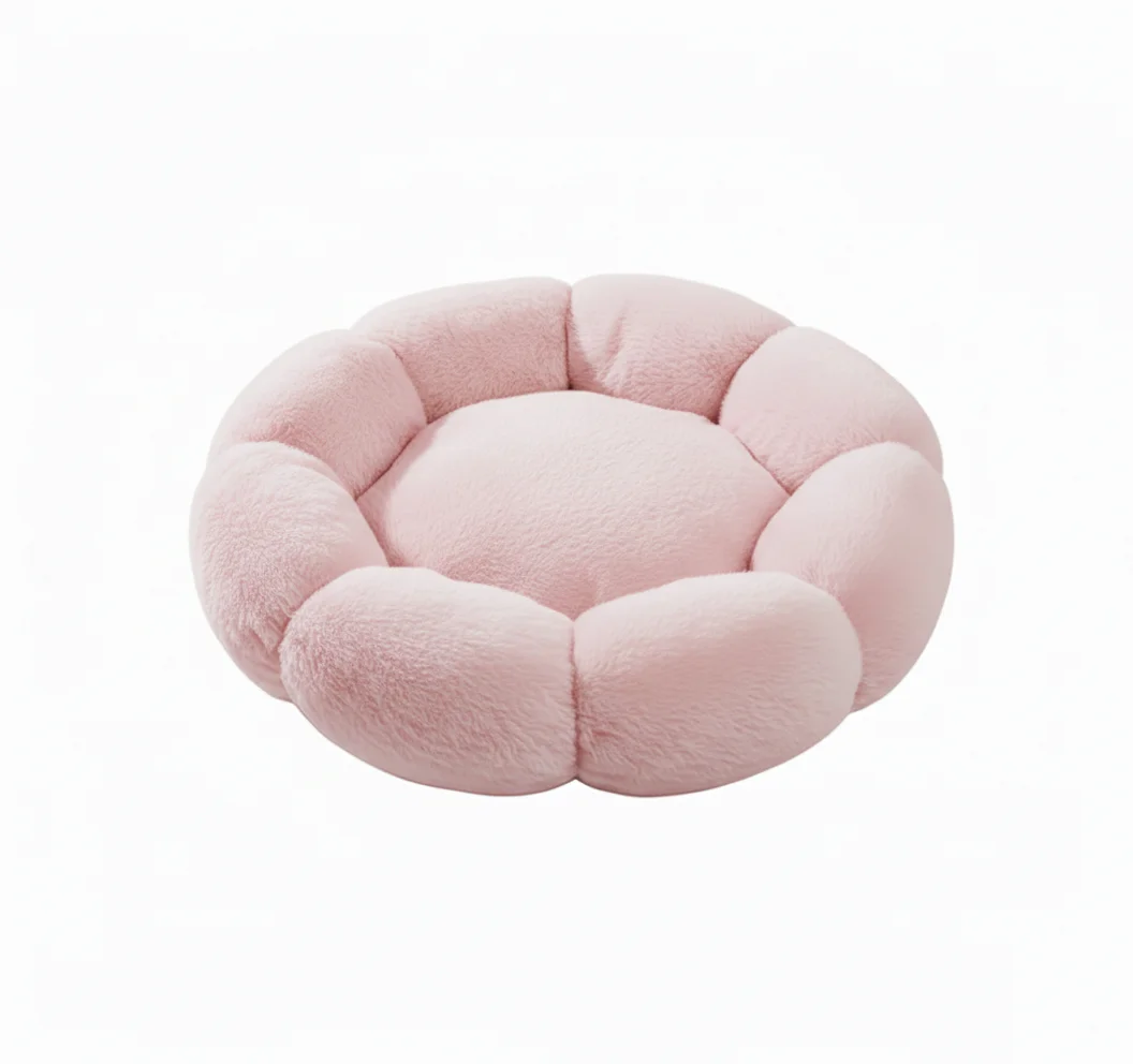 Cloud Bloom Plush Pet Bed 60cm