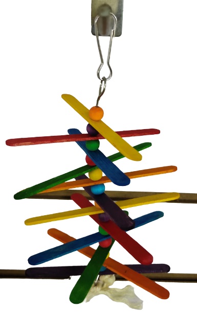 Colorful wood sticks bird toy 20*10cm