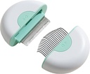 [69405282261GN] Green 2 In 1 Mini Pet Comb for long hair - 9*9*3cm
