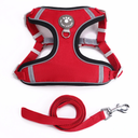 [691201546XSRD] Pet Dog Cat Harness Leash Set - Red XS size, L120cm*W1.5cm