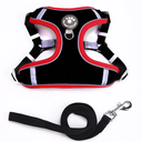 [691201560MBK] Pet Dog Cat Harness Leash Set - Black M size, L120cm*W1.5cm