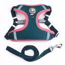 [691201560MGN] Pet Dog Cat Harness Leash Set - Green M size, L120cm*W1.5cm