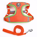 [691201560MOR] Pet Dog Cat Harness Leash Set - Orange M size, L120cm*W1.5cm