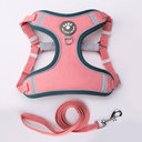 [691201568LPK] Pet Dog Cat Harness Leash Set - Pink L size, L120cm*W1.5cm