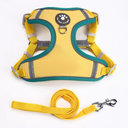 [691201568LYL] Pet Dog Cat Harness Leash Set - Yellow L size, L120cm*W1.5cm