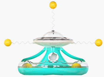 Pet Cat Treasure Box Toy - Lake Blue L35cm*H26cm