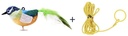 [69174110506LB] Bird Sounding Door Hanging Cat Teaser Lovebird 10*5*6cm