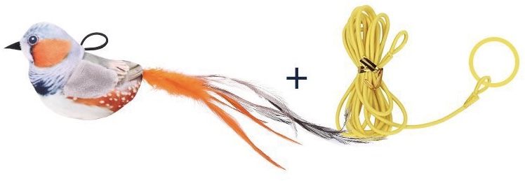 Bird Sounding Door Hanging Cat Teaser Waxbills 10*5*6cm