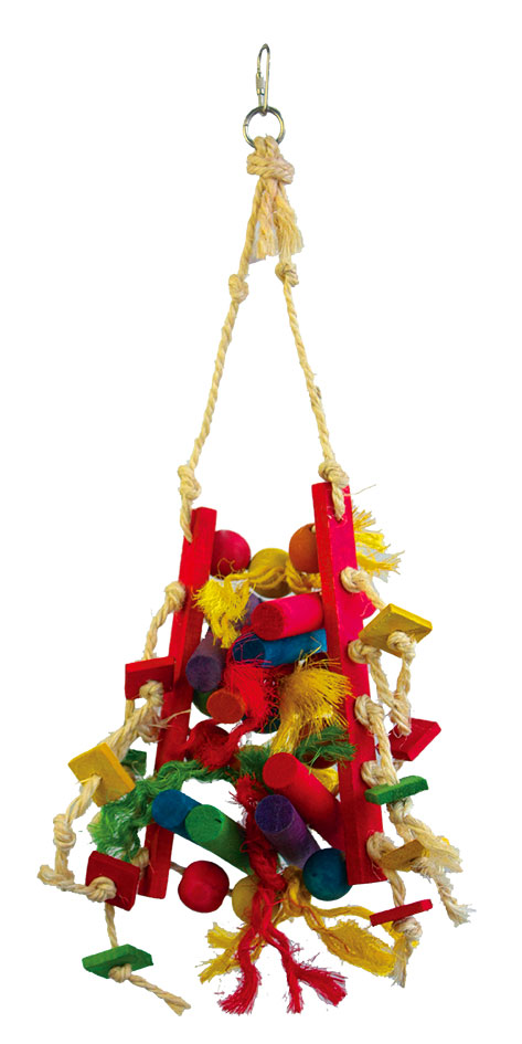 Colorblock Cluster Chewing Bird Toy 38*18 cm