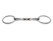 SS Ring Snaffle Bit with elliptical copper link 105mm