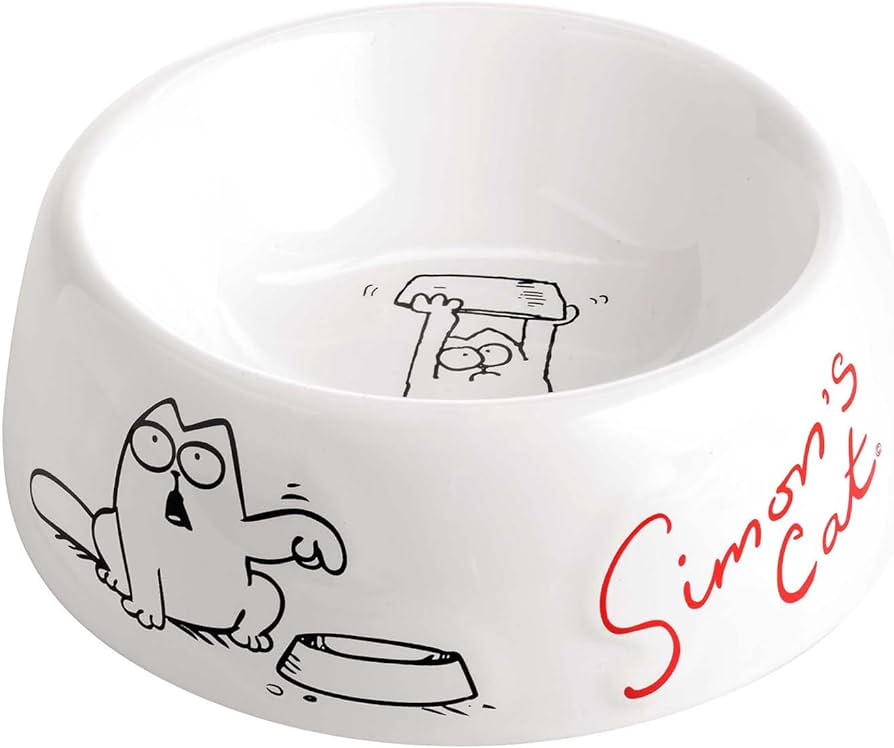 Simons Cat Dish White 14.5 Cm