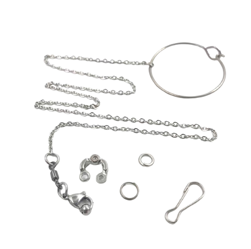 Size 8 Parrot Foot Ring + Thin Chain L47.5cm