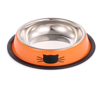 Stainless Pet Bowl 15*4cm Orange