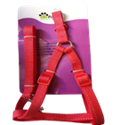 [1895] 2 Lines Leash + Harness LH-15mm*48+16/24 Red