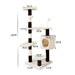 [6965232111274] Level house Cat tree 40*40*120 cm
