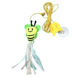 [6924141297BEE] Door Hanging Cat Teaser Bee Shape 2m