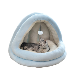 [6920210507109] Cat Nest 55*44*44cm Shark Lake Blue  XL